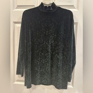 VTG Snoskins base layer burnout velvet top Made in USA size M EUC